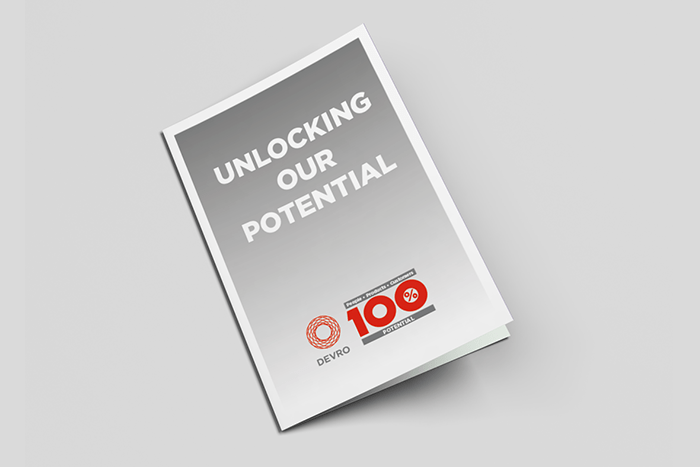 Devo 100 > Staff leaflet cover