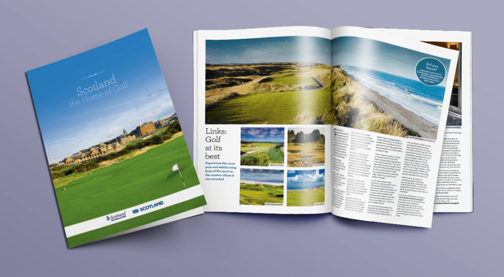 Scotland Home of Golf brochure
