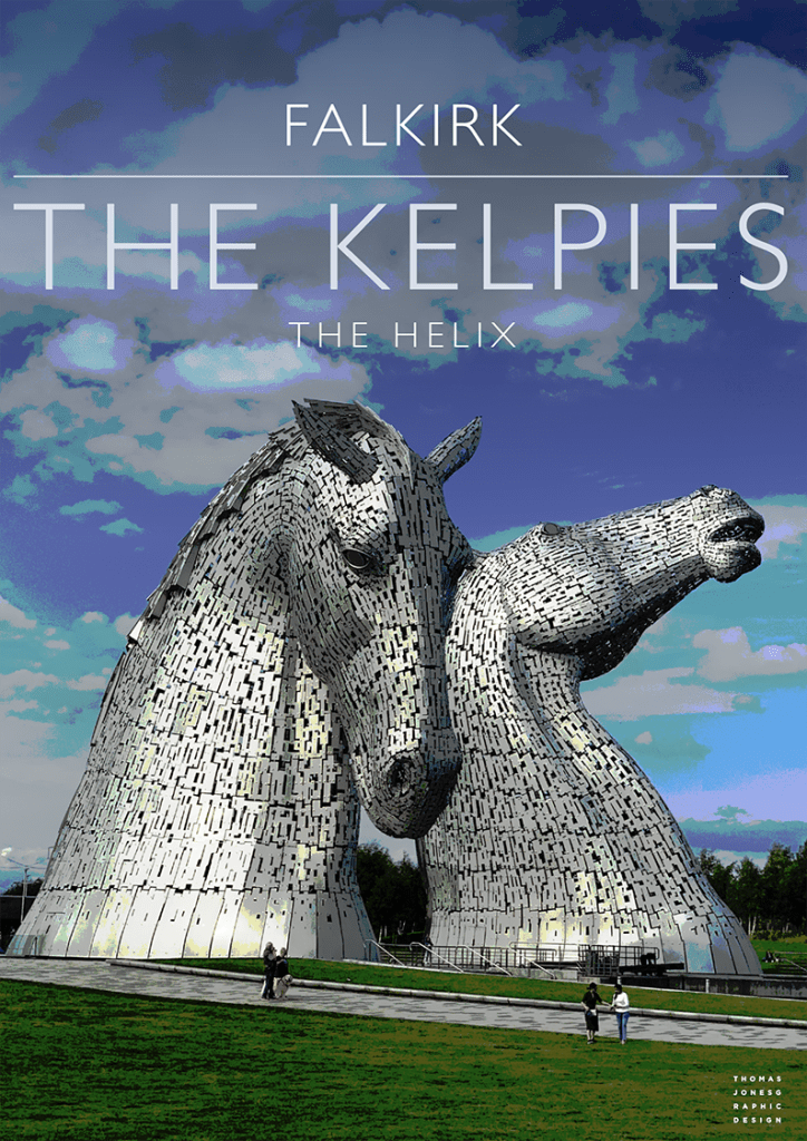 Kelpies at the Helix, Falkirk print