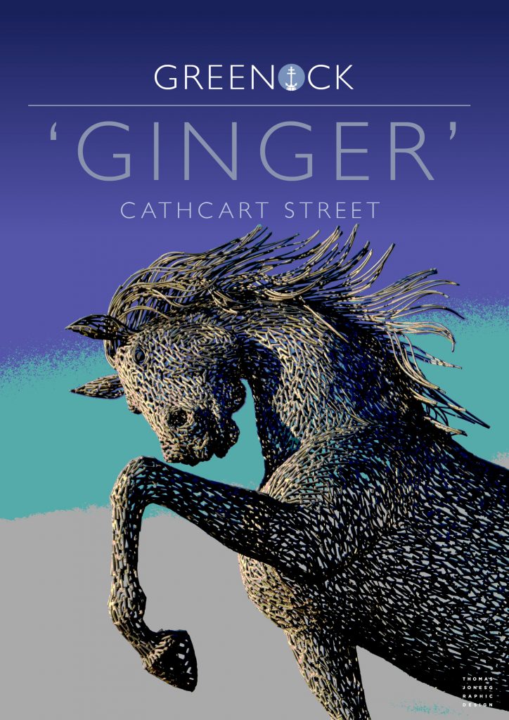 Inverclyde Prints | 'Ginger' Horse Sculpture, Cathcart Street, Greenock, Scotland 'Ginger' horse sculpture located in Cathcart Street, Greenock, Scotland